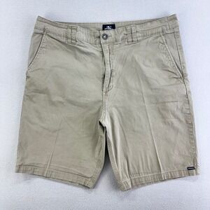 O'Neill Chino Shorts Mens 36 Khaki Tan Casual Flat Front Skate Preppy Everyday‎